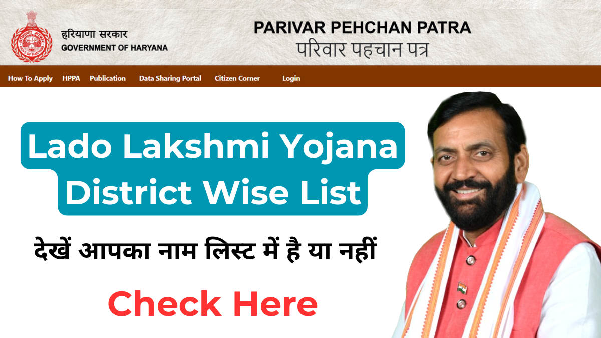 Haryana Lado Lakshmi Yojana District Wise List