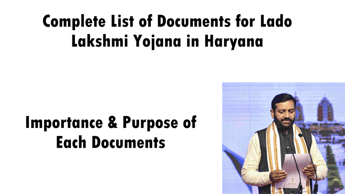 Lado Lakshmi Yojana Documents List